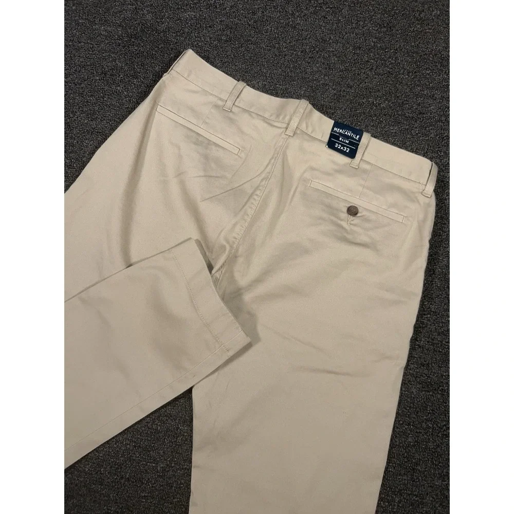 New J Crew Mercantile Pants Men's 32x32 (Fits 34x32) Beige Chino Khaki Slim